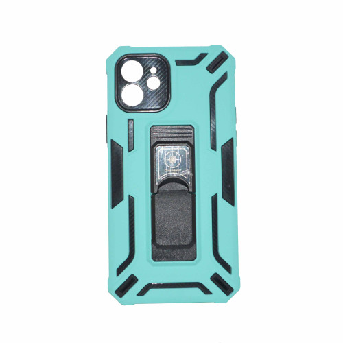 Iphone 12 Light Green Armor Cover Military Grade Protection Built-in Kickstand Car Holder Mobile Phone Case